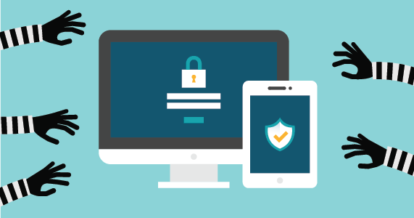 Illustration of thieving hands trying to break into restaurant OS