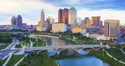 Skyline view of Columbus, Ohio.